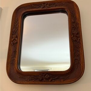 Vintage Wooden Floral Mirror